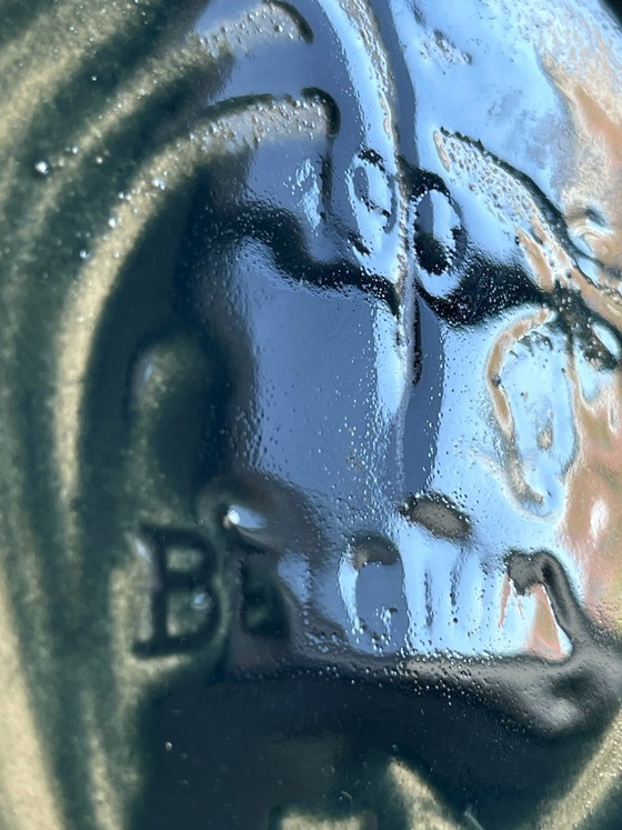 Image 1 of Art Deco glazed ceramic vase attributed to Thulin, Belgium, 1930s