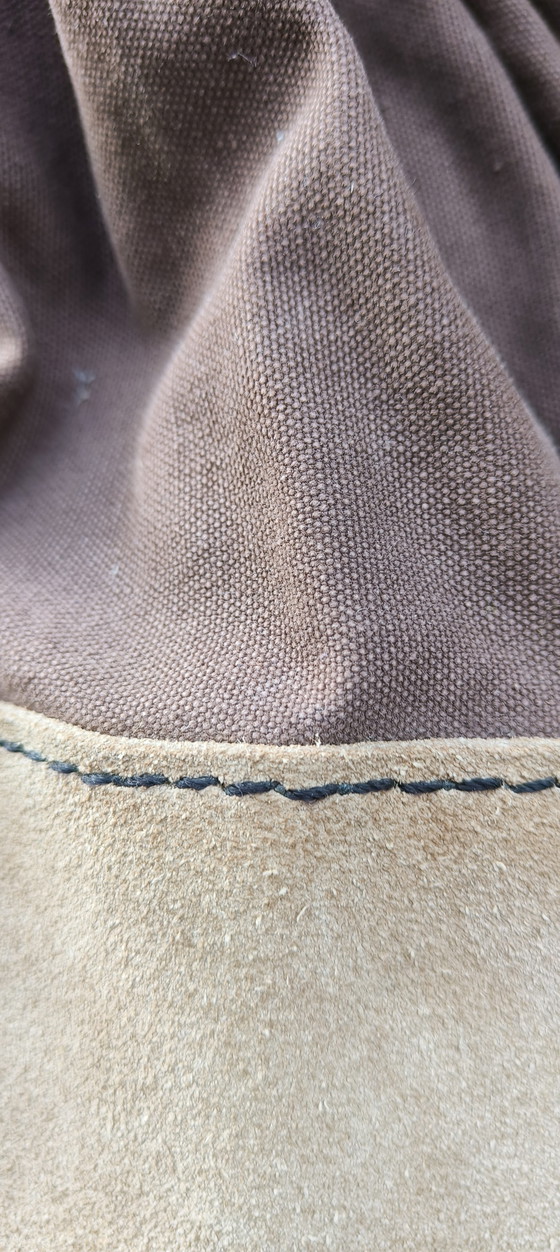 Image 1 of Sacco da boxe vintage in pelle nabuk anni '50, caverna maschile