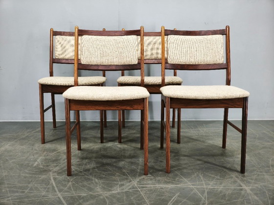 Image 1 of Set di 4 sedie da pranzo Hugo Frandsen per Spøttrup, Danimarca, anni '60