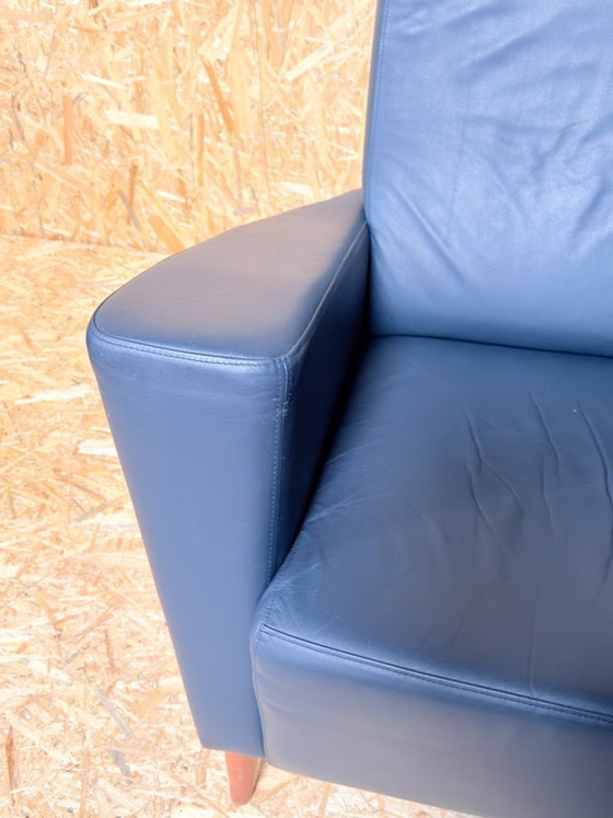 Image 1 of Vintage armchair blue leather