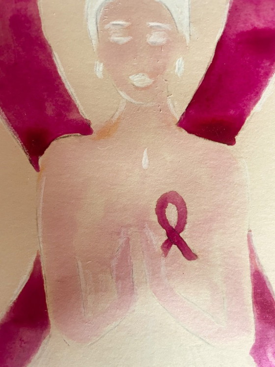 Quadro Firmato Ritratto Femminile Creazione per Ottobre Rosa « Prier » – F. Vauthier, Arte, Paper (photo 7 of 9)