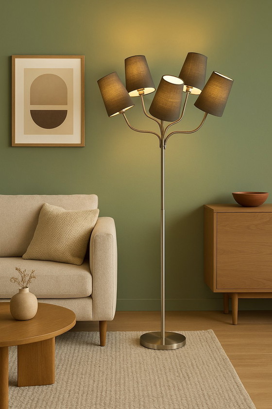 Image 1 of Zijlstra Tiel – Staande Designlamp – 6-arm – RVS – Hotel-Chique