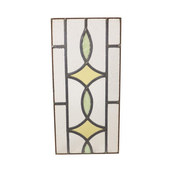Art Deco Glasraam Glas in Lood Geometrisch 51x24cm – Decoratieve objecten (photo 11 of 14)