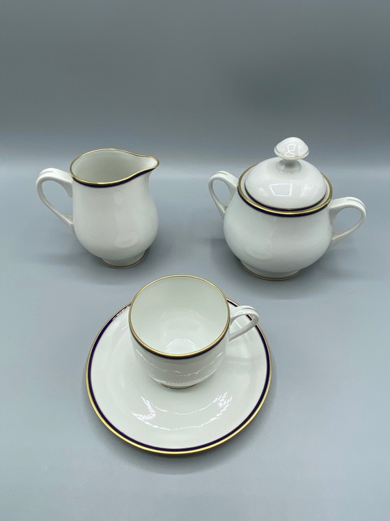 Limoges Lafarge Porcelain Set, Cobalt and Gold, Cup, Creamer, Sugar Bowl – Decorative Objects (photo 2 of 7)