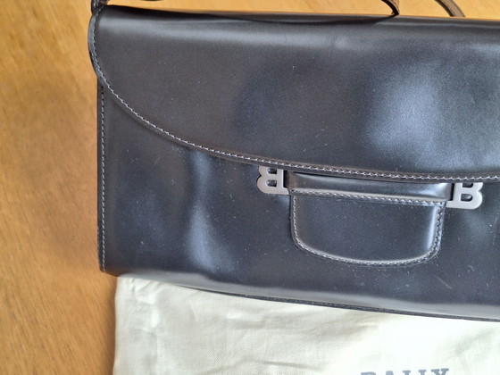 Vintage Bally Leather Shoulder Bag / Clutch, 90s, Incl. dustbag, Crossbody bags, Calfskin, Black (photo 7 of 14)