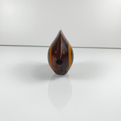 Kleine Fischstatue aus exotischem Holz, Mid-Century Modern
