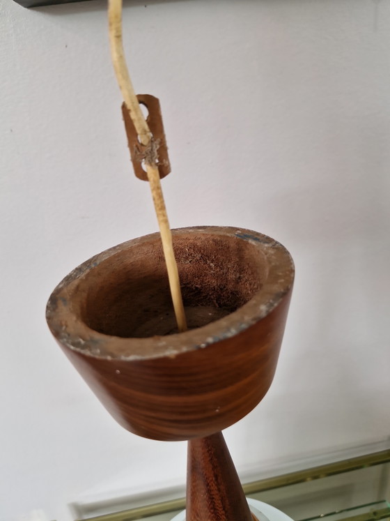 Vintage Deens Model Hanglamp Opalineglas – Hanglampen, Wood (photo 5 of 7)