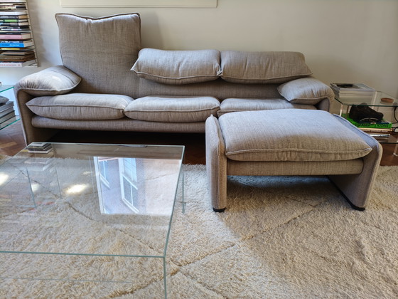 Image 1 of Cassina Maralunga 40 With Ottoman Reupholstered