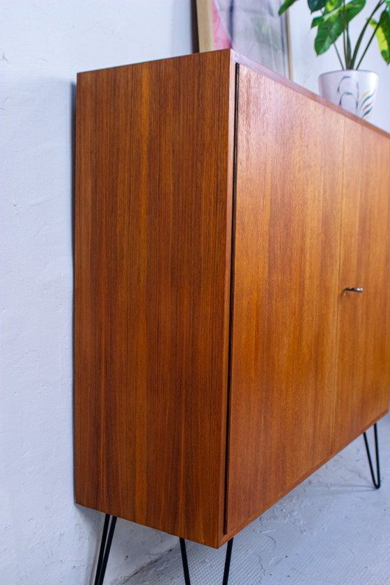 Image 1 of Mobile vintage in teak, credenza alta, cassettiera, noce, metà del secolo scorso, anni '60