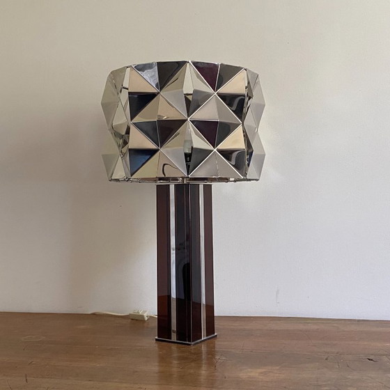 Kinetic Lamp. 1970. Smoked Plexiglas. Space Age. – Table lamps, Metal (photo 3 of 7)