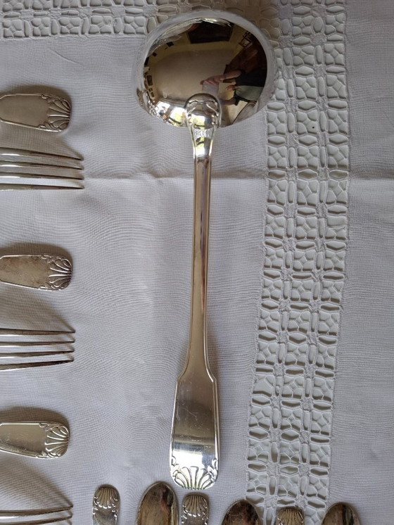 Image 1 of Juego de cubiertos plateados, modelo Coquille/Vendôme, 37 piezas