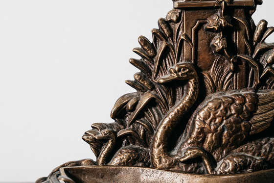 Image 1 of Art Nouveau Brass Umbrella Stand, France, 1960s, Vintage Design