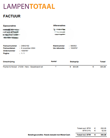 Image 1 of Fischer & Honsel Hero Plafondlamp