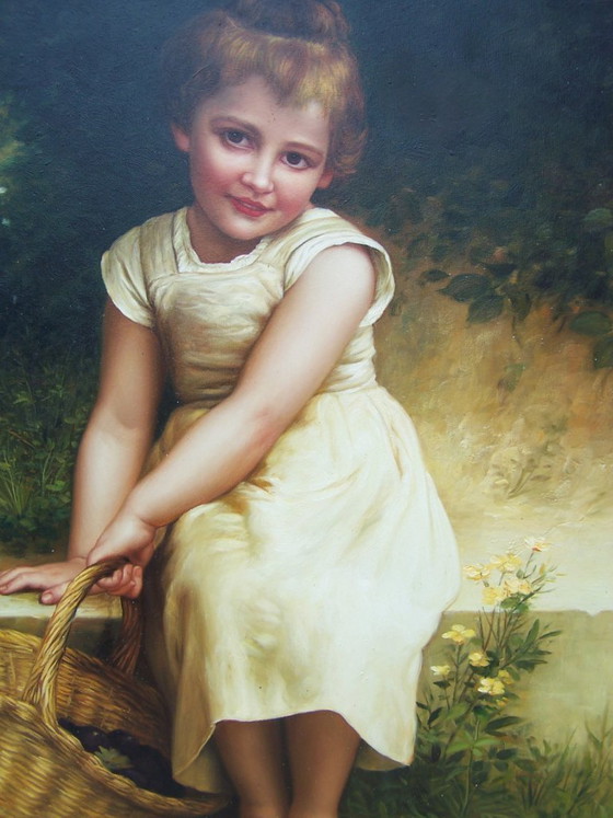 Image 1 of Girl with a plum basket