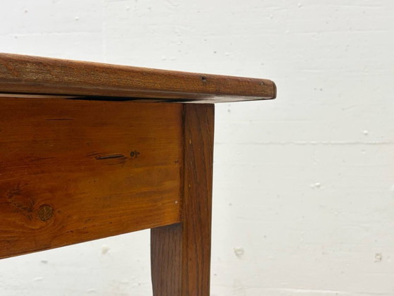Image 1 of Farmhouse wooden table made of solid softwood, 1960s