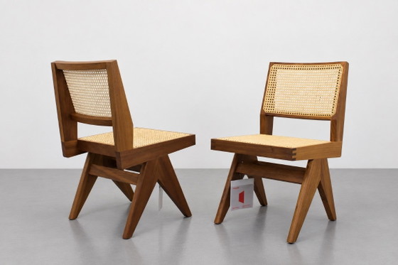 Capitol Complex, Cassina, Pierre Jeanneret Armchair, Teak, Rattan – Dining chairs, Wood (photo 3 of 8)
