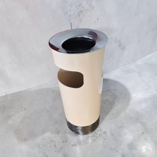 Vintage Kartell Gino Colombini umbrella stand ashtray trash can – decoratieve objecten, Metal