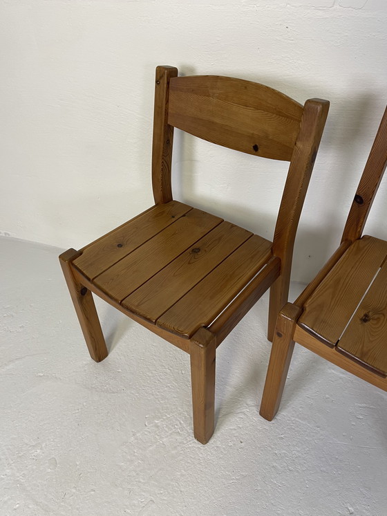 Image 1 of Chaises de salle à manger en pin, style vintage danois, Rainer Daumiller