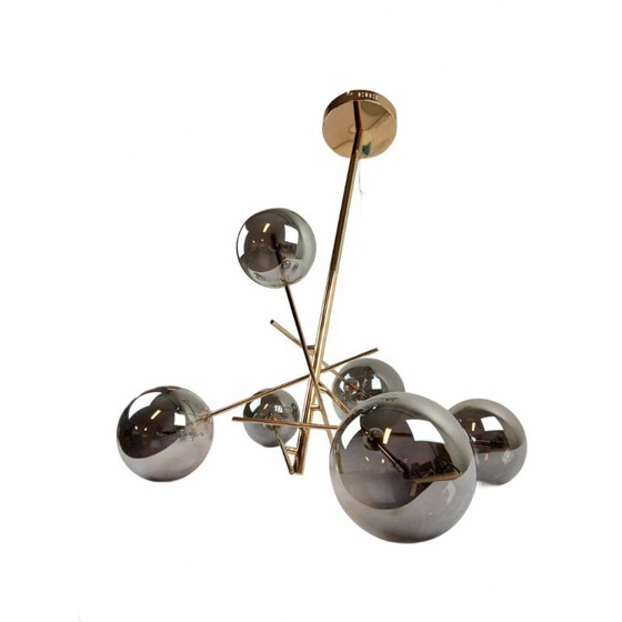 Image 1 of Lucide Design Hanglamp – Goud met Rookglas (6-lichts)