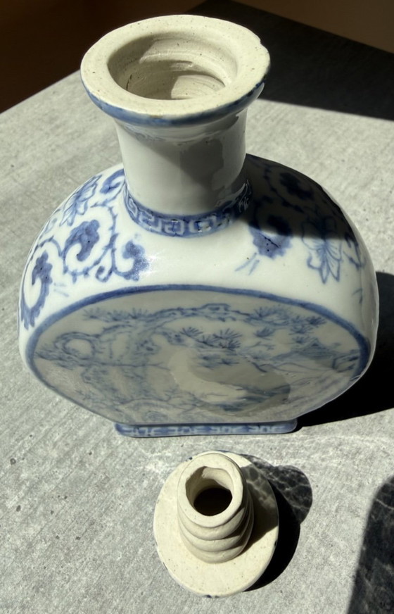 Chinese Porcelain Vase Blue White Reticulated Miniature Set 5 Lidded Bottle (photo 12 of 14)