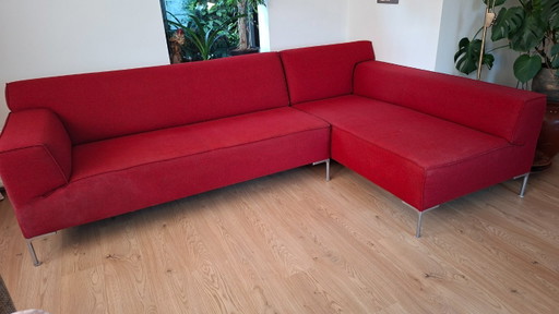 Design On Stock Red Corner Sofa – hoekbanken, Metal, Textile