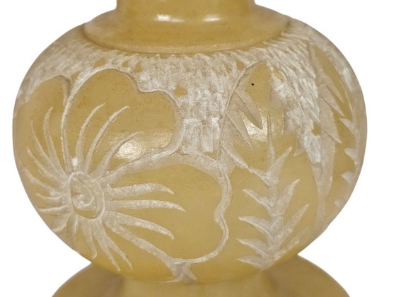 Image 1 of Tarago Esteve - Alabaster - Table lamp - Sgraffito - Spain - 3rd quarter of the 20th century