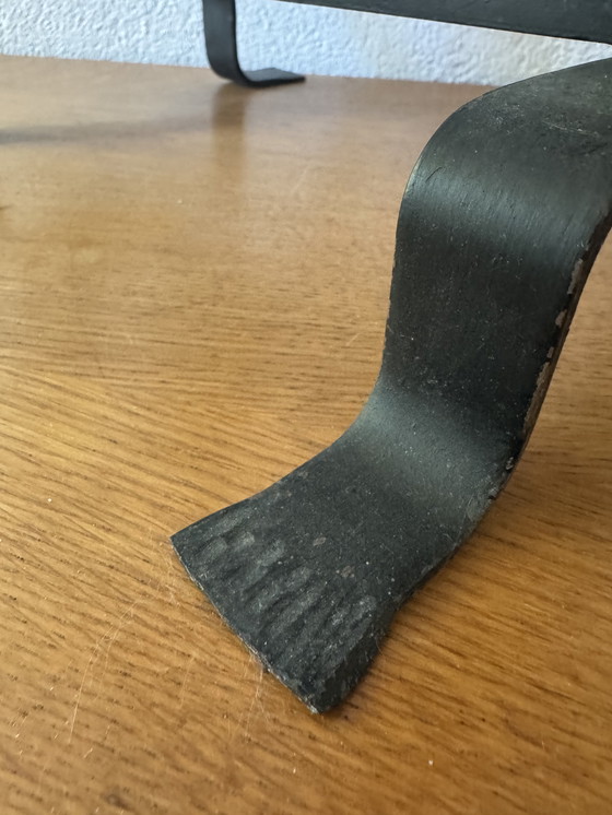 Image 1 of 50s Brutalist wrought-iron magazine rack