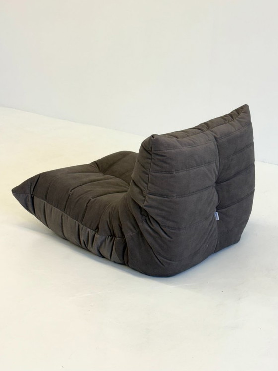 Image 1 of Ligne Roset Togo 1-brufolo in velluto tortora