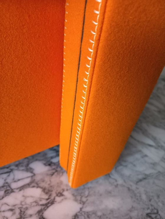 Image 1 of Fauteuil CASSINA Utrecht 637 en Laine Kvadrat Orange 13L par Gerrit Thomas Rietveld