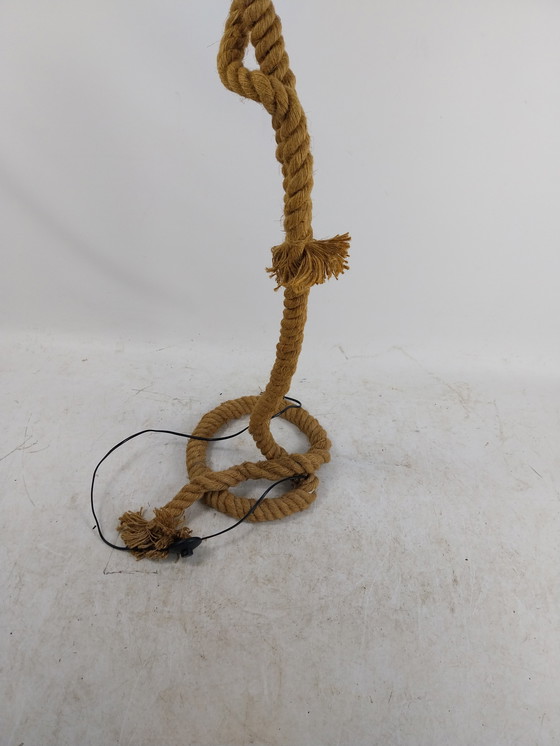 Image 1 of 1 X Standing Floor Lamp With Ship Rope 175Cm 1980'S