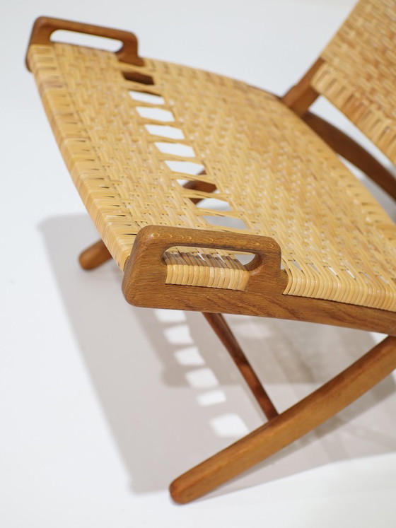 JH512 Folding Chair Hans J. Wegner oak rattan Johannes Hansen – Hans Wegner, Armchairs, Wood, Vintage (photo 9 of 19)