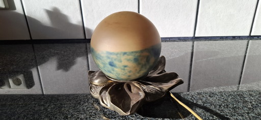 Lampada a forma di luna in vetro vintage