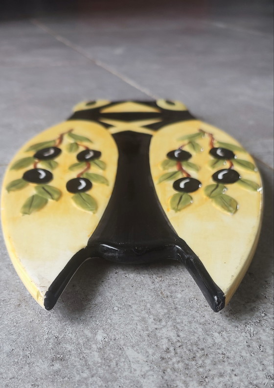 Image 1 of Dessous de plat cigale en céramique signé NEM