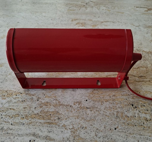 Vintage rote Happylight Wandleuchte, 80er Jahre