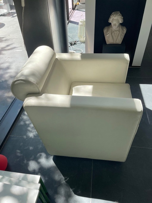 Elegant paar Domingo Salotti loungestoelen – Gemaakt in Italië – fauteuils, Leather