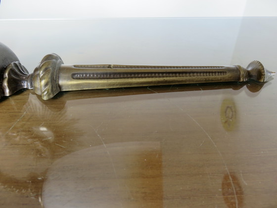 Image 1 of Coppia di applique Art Déco, vetro marmorizzato e ottone