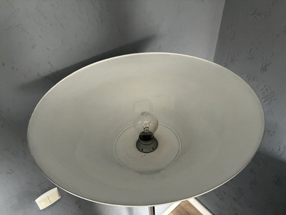 Lampada da terra Staff Leuchten Mid-Century con paralume grande, anni '70, Lampade da terra, Metallo, Bianco (foto 5 di 8)