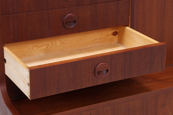 Image 1 of Vintage Teak Armoire à étagères | Mid Century Armoire Highboard | 60's Bar Armoire en bois de rangement '=)-=%.