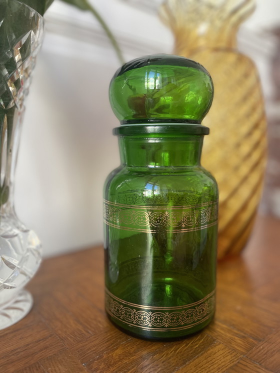 Image 1 of Juego de 3 frascos de boticario antiguos