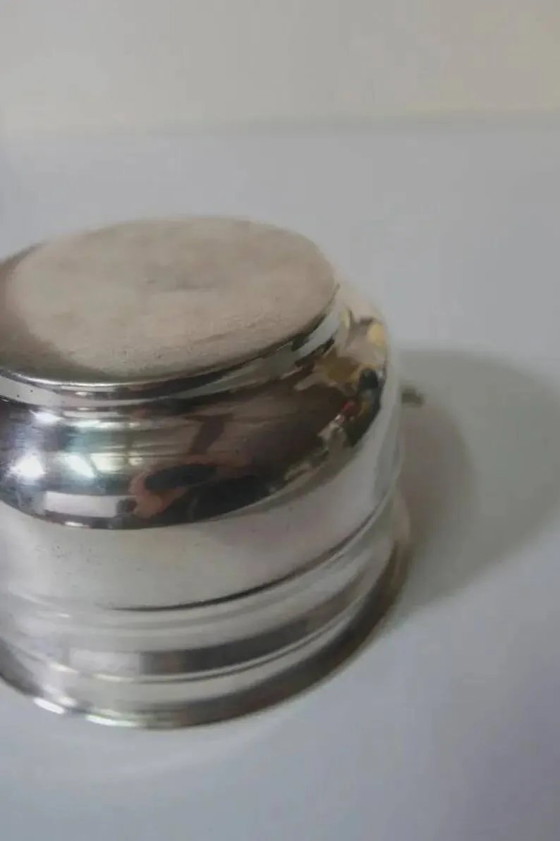 Coupe en métal argenté avec poinçon diamant "SIS" - XXe siècle – Vaisselle, Vintage (photo 3 of 9)