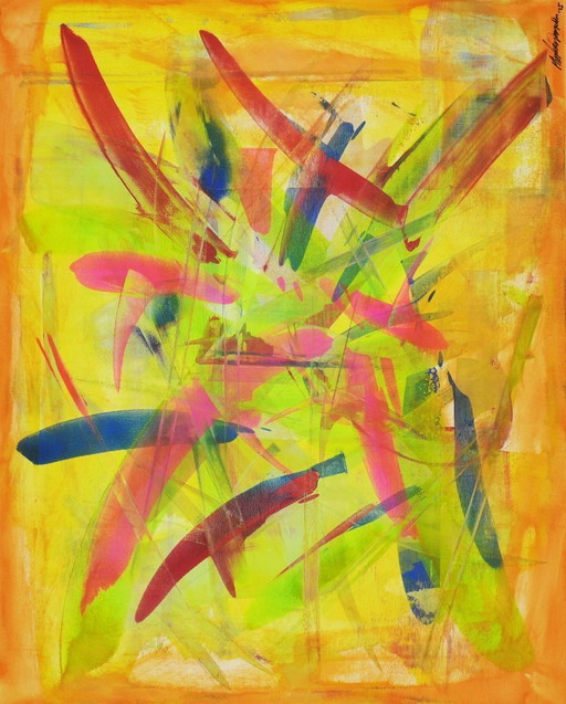 Parscha MIRGHAWAMEDDIN - Confetti Cannon XXL - Artist's Canvas