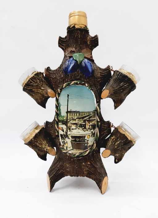 Vintage-Brandy-Set, bestehend aus einer Flasche und 4 Bechern