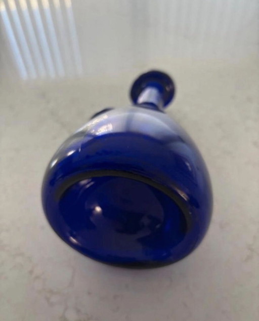 Holmegaard - Bouteille/carafe Viking bleu cobalt