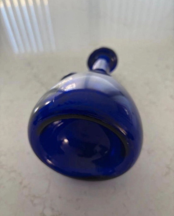 Image 1 of Holmegaard - Bouteille/carafe Viking bleu cobalt