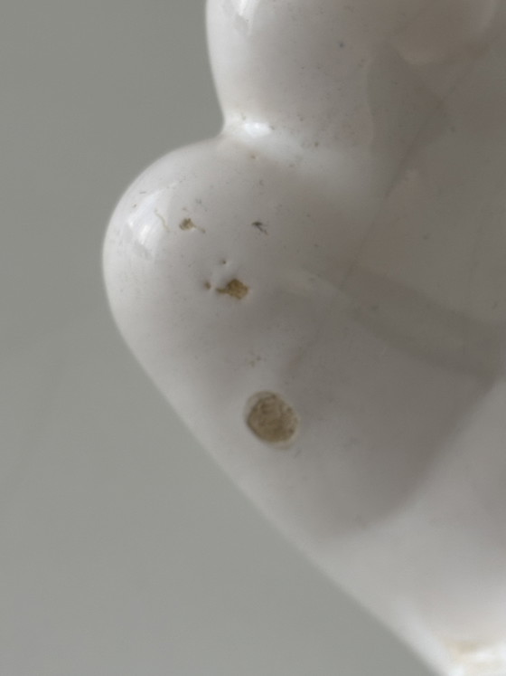 Image 1 of Vintage white Delft hand lamp with globe (marked)