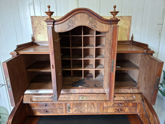 Image 1 of Antiker Louis-Philippe-Sekretär mit Rollladen, aus Mahagoniholz