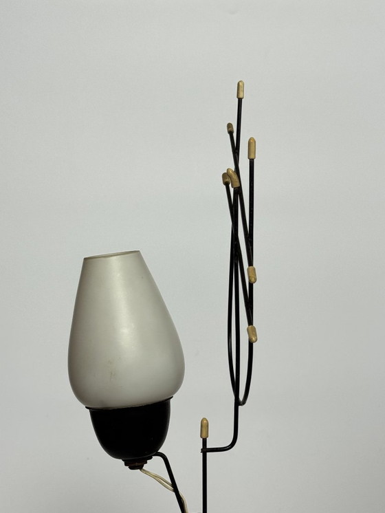 Image 1 of Early Electric Minimalist Wall Lamp with Frosted Glass Shade – Netherlands, c. 1930s–1940s