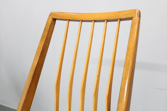 Image 1 of 1970 Ensemble de quatre chaises de salle à manger en hêtre, Allemagne de l'Ouest