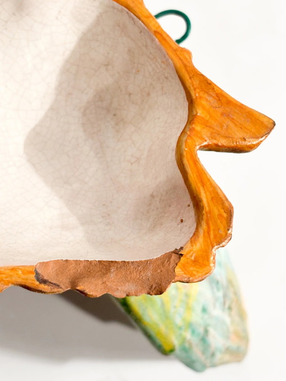 Italienische Keramik-Wandvase mit Engelsmotiv aus dem frühen 20. Jahrhundert – Dekorative Objekte, Ceramic (photo 6 of 10)