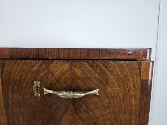 1940s Art Deco walnut chest of drawers – 5 drawers – Wood (photo 20 of 21)